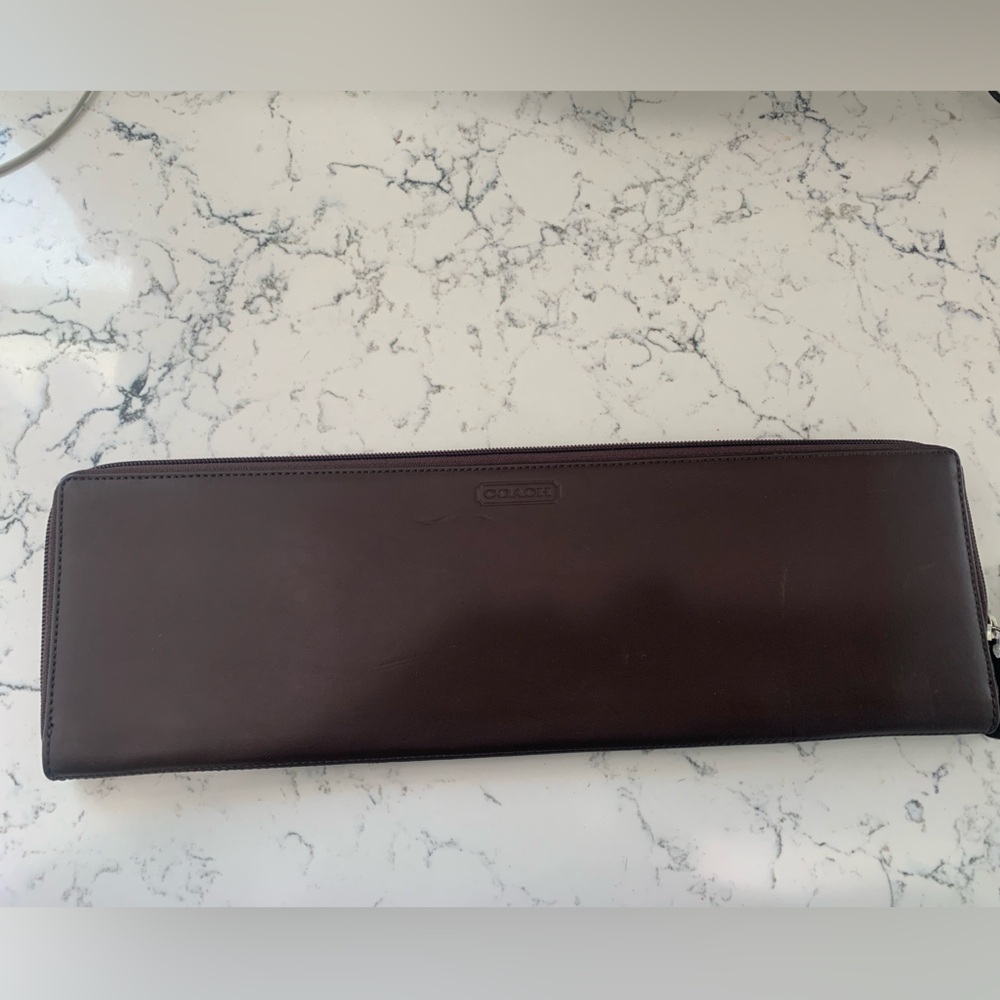 Coach Mahogany Large Tie Case NWT
